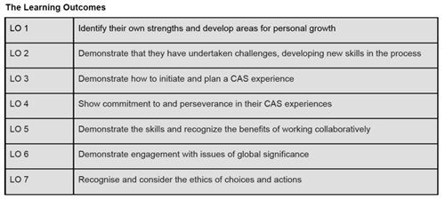 CAS Learning Outcomes 